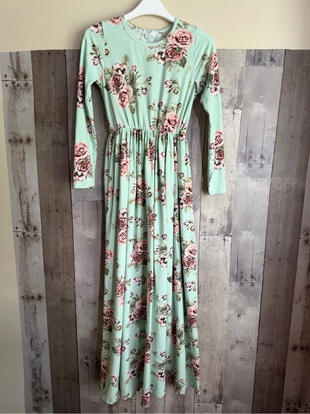 Girls  Floral Long Sleeve Maxi Dress